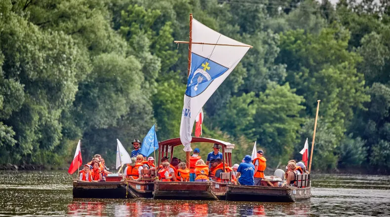 spływ flisacki rzeką San w Ulanowie bractwo św. barbary