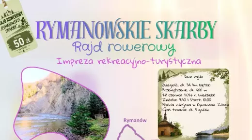 Plakat rajdu Rymanowskie Skarby male.webp
